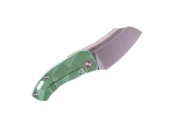 TwoSun Pocket Knife Green Titanium Handle M390 Plain Edge TS354-Green -Twosun TwoSun TS354Green 02 62692.1669749187