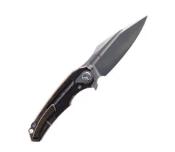 TwoSun Folding Knife Color Titanium Handle M390 Plain Edge TS220-M390-COL -Twosun TwoSun TS 220 CL 02 40743.1673470527