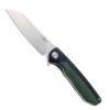TwoSun Flipper Folding Knife Black/Green G10 Handle D2 Plain Edge TS501-D2-Green