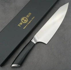 TwoSun Kitchen Chef Fixed Blade Knife Black G10 Handle 14C28N Plain Edge TS966-14C28N -Twosun a2e6c737 b2dd 435c 9bcb 5a297ab94549 17075.1624537813