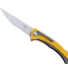 TwoSun Folding Knife Yellow G10/Black Titanium Handle D2 Plain Edge TS157-D2