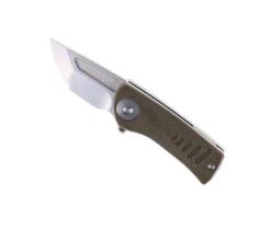 TwoSun Folding Knife Green Micarta Handle D2 Clip Point Plain Edge TS147-D2-GRN