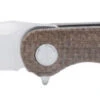 TwoSun Folding Knife Brown Linen Micarta Handle D2 Plain Edge TS159-Micarta