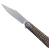 TwoSun Flipper Folding Knife Bronze Titanium Handle 14C28N Clip Point Plain Edge TS232-Bronze