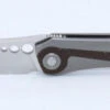 TwoSun Folding Knife Linen Micarta Ti Handle Drop Point Plain Edge Satin TS263