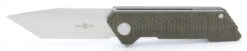 TwoSun Folding Knfie Green Linen Micarta Handle D2 Plain Edge TS38-Micarta