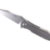 TwoSun Folding Knife Gray Titanium Handle D2 Plain Edge Stonewash Finish TS363