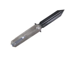 TwoSun Folding Flipper Knife Micarta Handle Black D2 Plain Edge TS52-D2-MC -Twosun f5abe78b 33b3 4628 ace5 021cd6c993d3 39882.1665160668