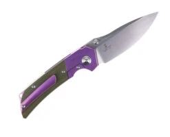 TwoSun Folding Knife Green Micarta/Purple Titanium Handle D2 Plain Edge TS369-PUR -Twosun f770ceb0 c38a 4012 b938 2f73508a701e 71973.1666721486