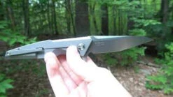 TwoSun Folding Knife Gray Titanium Handle 14C28N Plain Edge TS297 -Twosun mq2 19 78566.1627505058