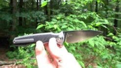 TwoSun Folding Knife Black Titanium Inlay Carbon Fiber Handle 14C28N Plain Edge TS255 -Twosun mq2 22 05933.1627923406