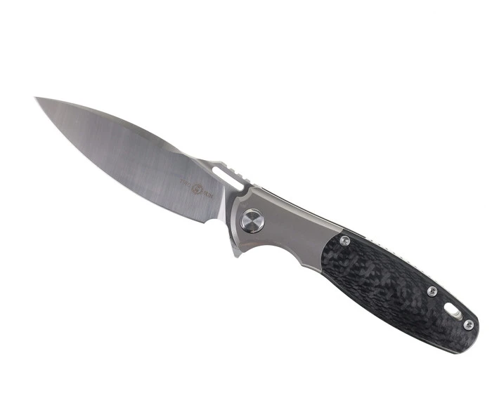 TwoSun TS162 Frame Lock Knife Carbon Fiber Titanium Handle Plain M390 Blade 3 TwoSun TS162 Frame Lock Knife Carbon Fiber Titanium Handle Plain M390 Blade